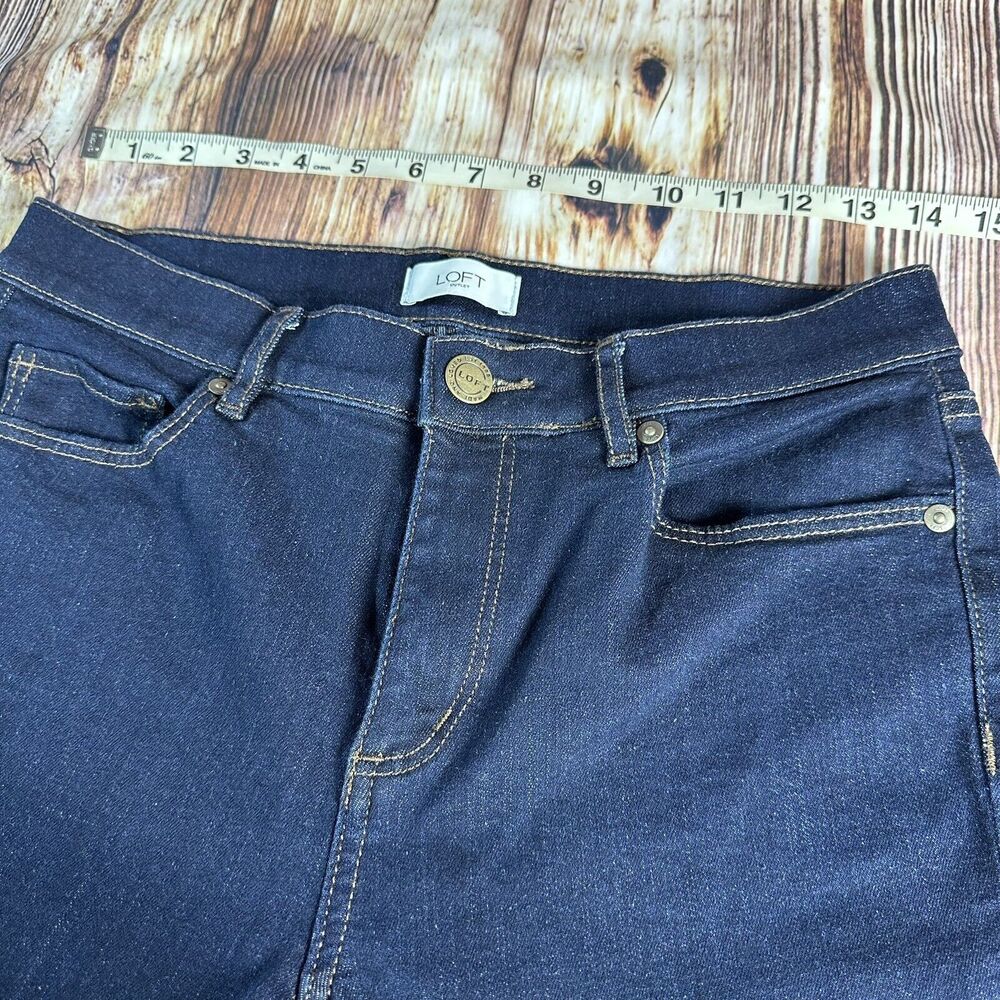 Loft SKINNY Womens Size 4 Blue Mid Rise Jeans Denim Pants Ann Taylor 28x27.5 - Picture 4 of 10